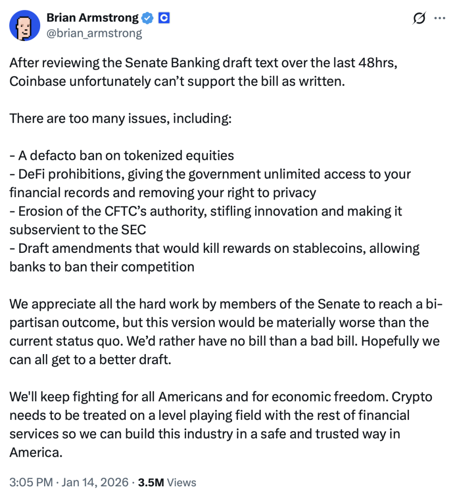 La Casa Blanca convoca a bancos y criptomonedas ante estancamiento del CLARITY Act