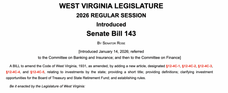 Legisladores de Virginia Occidental Quieren Invertir en Bitcoin