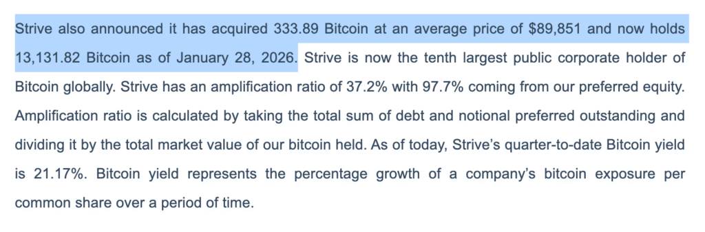 Strive ($ASST) Salda Deuda con Semler y Compra $29M en Bitcoin