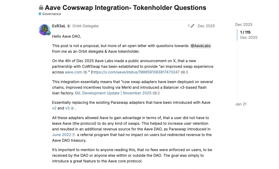 Descentralización, DAO, Aave, Curve Finance