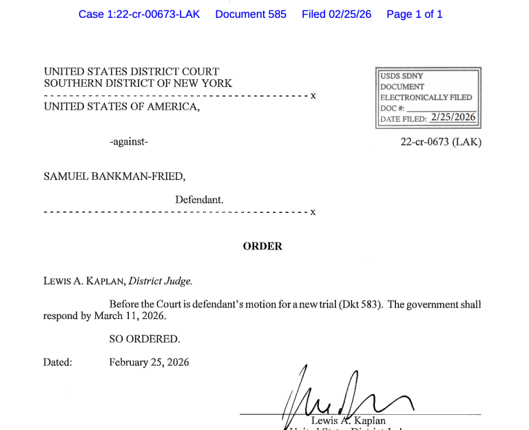 El tribunal fija fecha límite para que EE. UU. aborde el posible juicio de Sam Bankman-Fried.