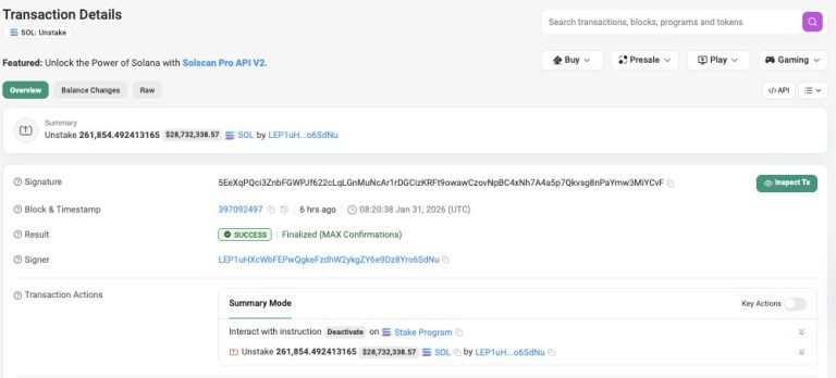 Fuga en Tesorería de Step Finance Provoca Pérdida de $27M en SOL; STEP se Desploma