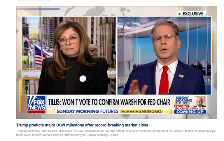 La Secretaria del Tesoro de EE. UU. Pide Comenzar Audiencias de Confirmación del Presidente de la Fed