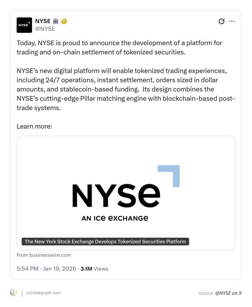¿Qué Significa la Exploraración de Sistemas Onchain del NYSE para los Mercados Financieros?