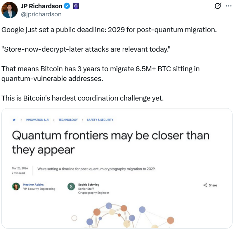 Google Planea Migración Cuántica para 2029