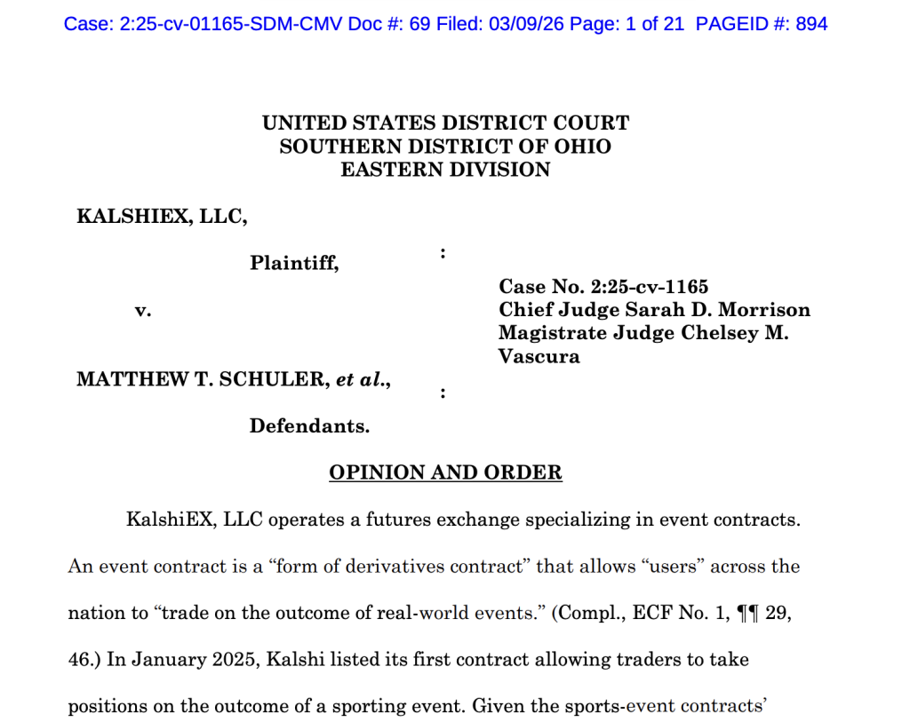 Kalshi Pierde en Corte en Ohio por Demanda de Apuestas Deportivas
