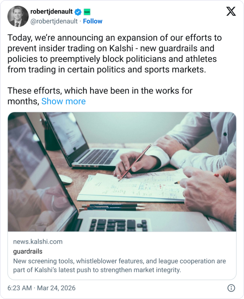 Kalshi se Une a Polymarket en la Prohibición de Operaciones Internas