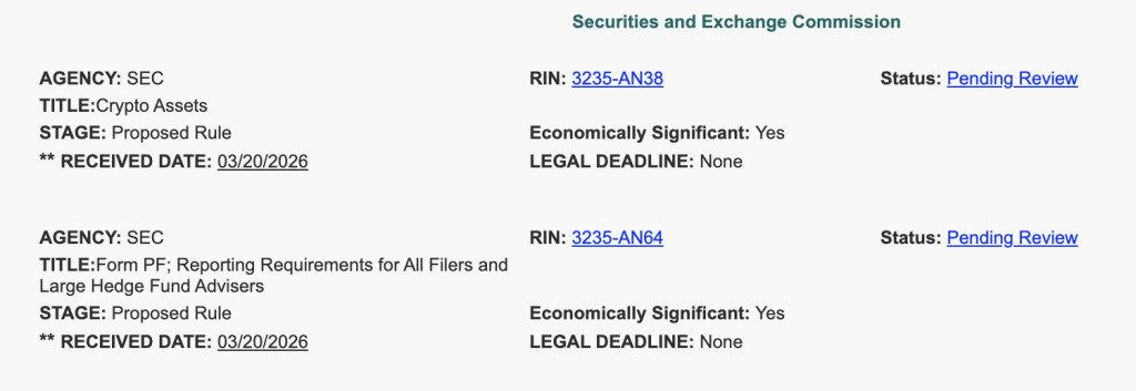 La SEC Envía Propuesta de Interpretación Cripto a la Casa Blanca para Revisión