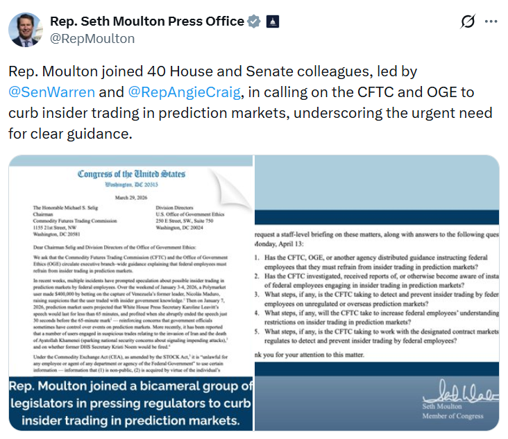 Legisladores Instan a la CFTC a Alertar a Empleados Federales sobre Contratos de Eventos
