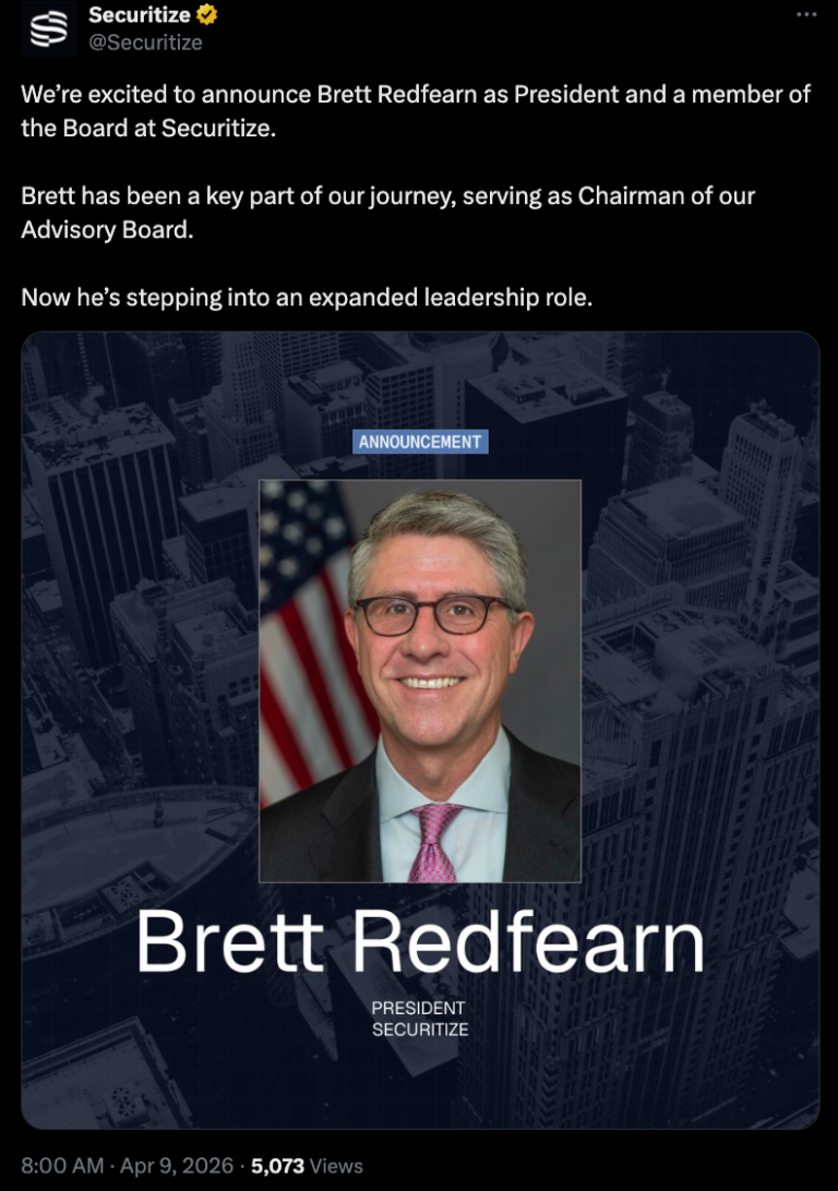 Ex-Empleado de la SEC y Coinbase Asume la Presidencia de Securitize