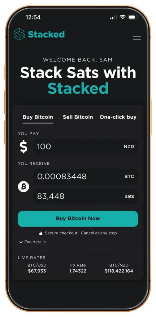 Stacked Lanza Billetera Lightning Autocustodia Como Último Intercambio No Custodial de Bitcoin en Nueva Zelanda