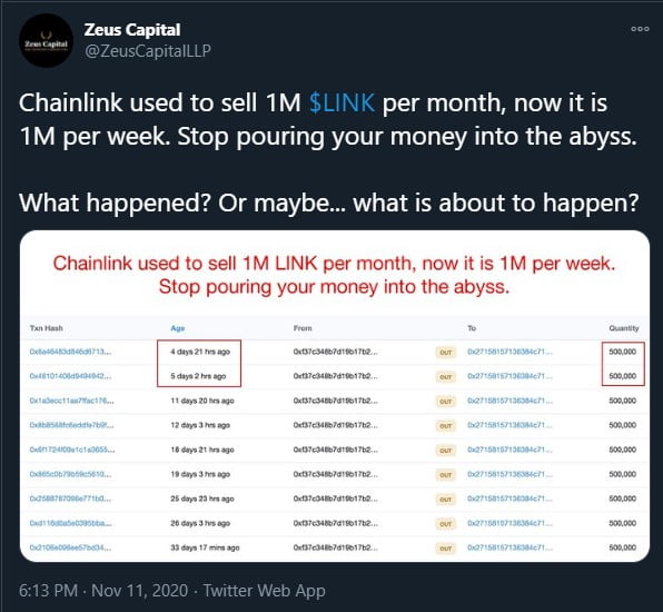Zeus Capital ofrece $100 mil para información sobre las 'prácticas ilícitas' de ChainLink 17